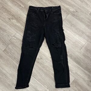 American Eagle Outfitters Black Distressed Skinny Pants